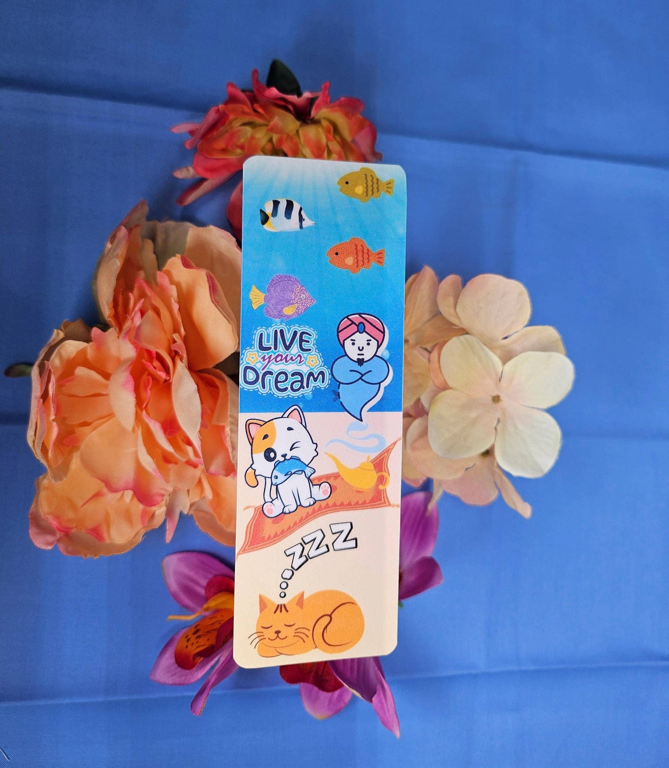 Autumnmist Boutique - Wholesale Bookmark - Live Your Dream Genie & Cat Bookmark1