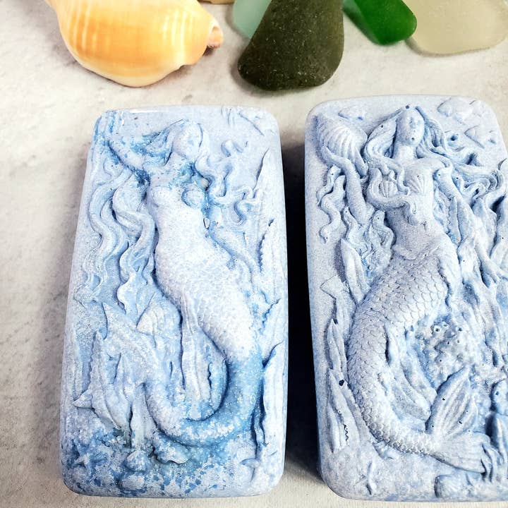 Fairyland Glade - Wholesale Bar Soap - Wild Blueberry Hidden Sea Glass Salt Soap Bar MADE TO ORDER4