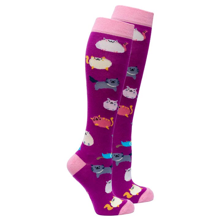 Women's Fatty Cats Knee High Socks for wholesale by Socks n Socks