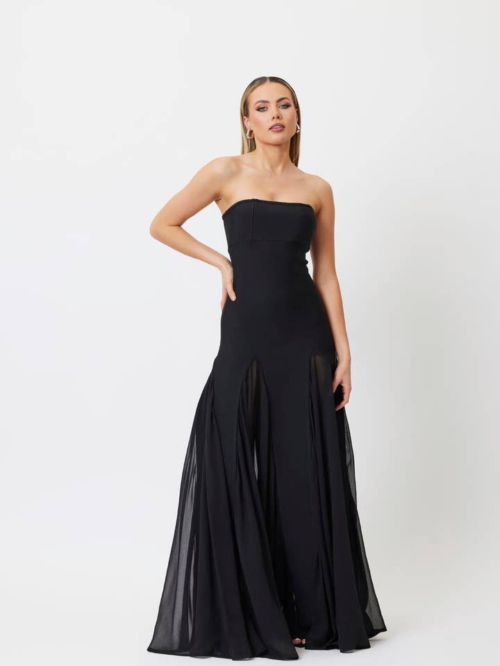 Bianca and Bridget - Wholesale Dress – Women's - Mae Maxi Dress Black3