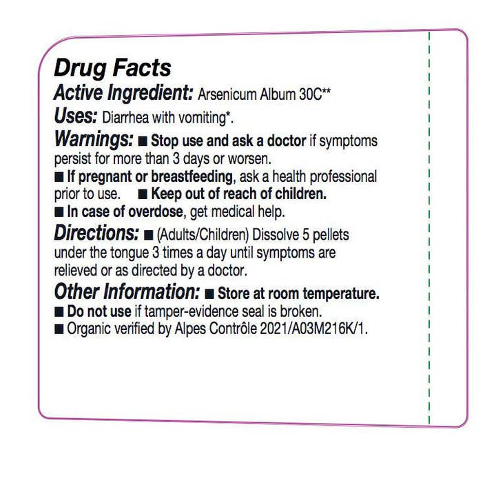 Ollois - Wholesale Oral Supplement/Vitamin - Olloïs Arsenicum Album 30C Vegan Organic Kosher, 80 Pellets1