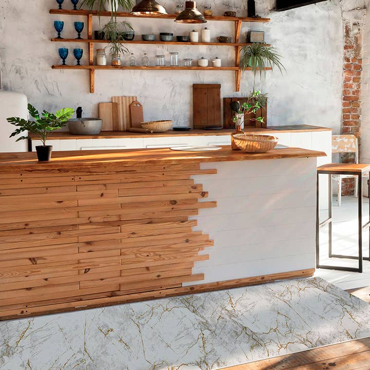 Vinyl Rug Grå Marmor for engroshandel hos Pinted