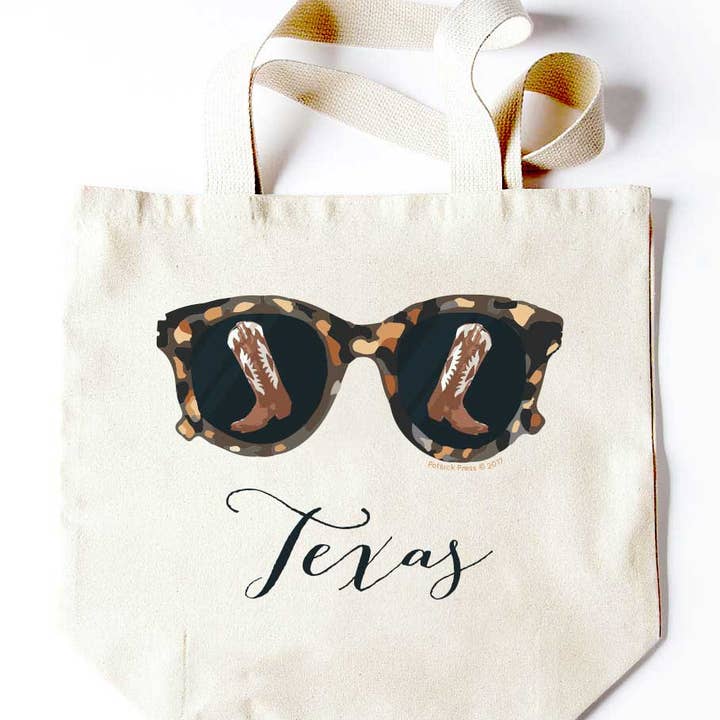 Borsa per stivali Texas Sunglasses per la vendita all'ingrosso da parte di Potluck Press