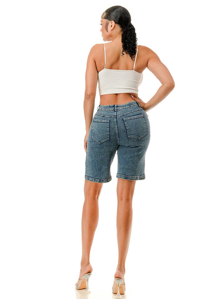 SALT - Wholesale Jeans - Women's - (SP3953) Embellished Pearl Cut-Out Shorts