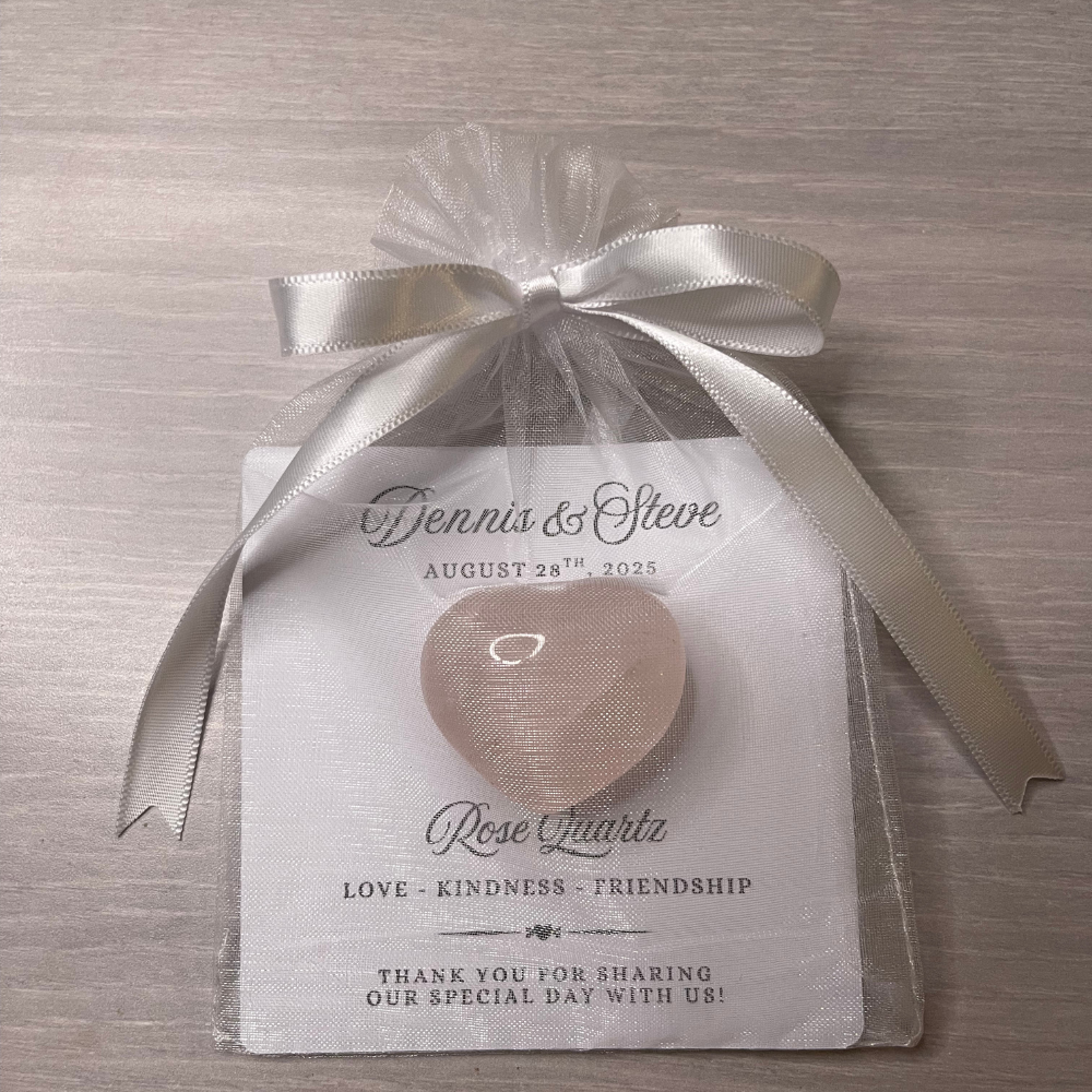 Mystic Showers - Wholesale Party Favor - Rozenkwarts Liefdeshart Feestartikelen | Aangepaste Kristallen Zakjes4