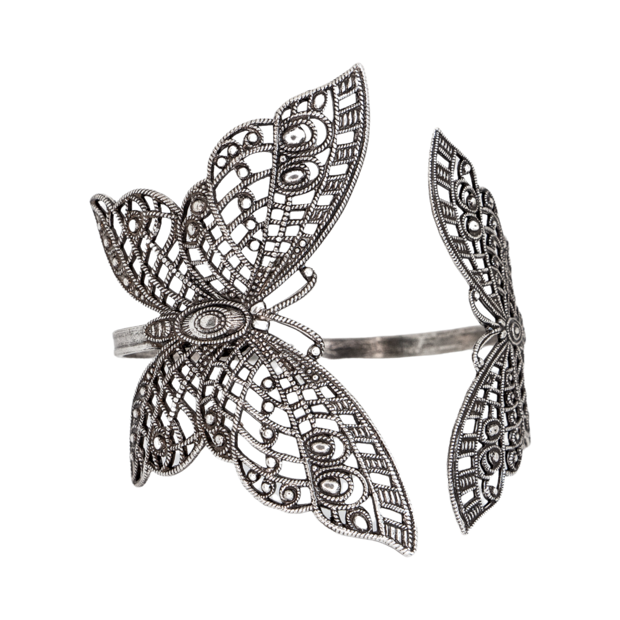Lotta Djossou Paris – wholesale Cuff bracelet – Filigree Double Butterfly Bracelet2