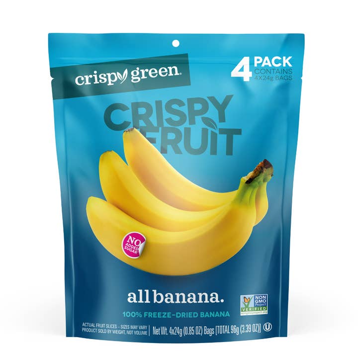 Freeze Dried Banana 96g, Multi-pack for wholesale by Crispy Green