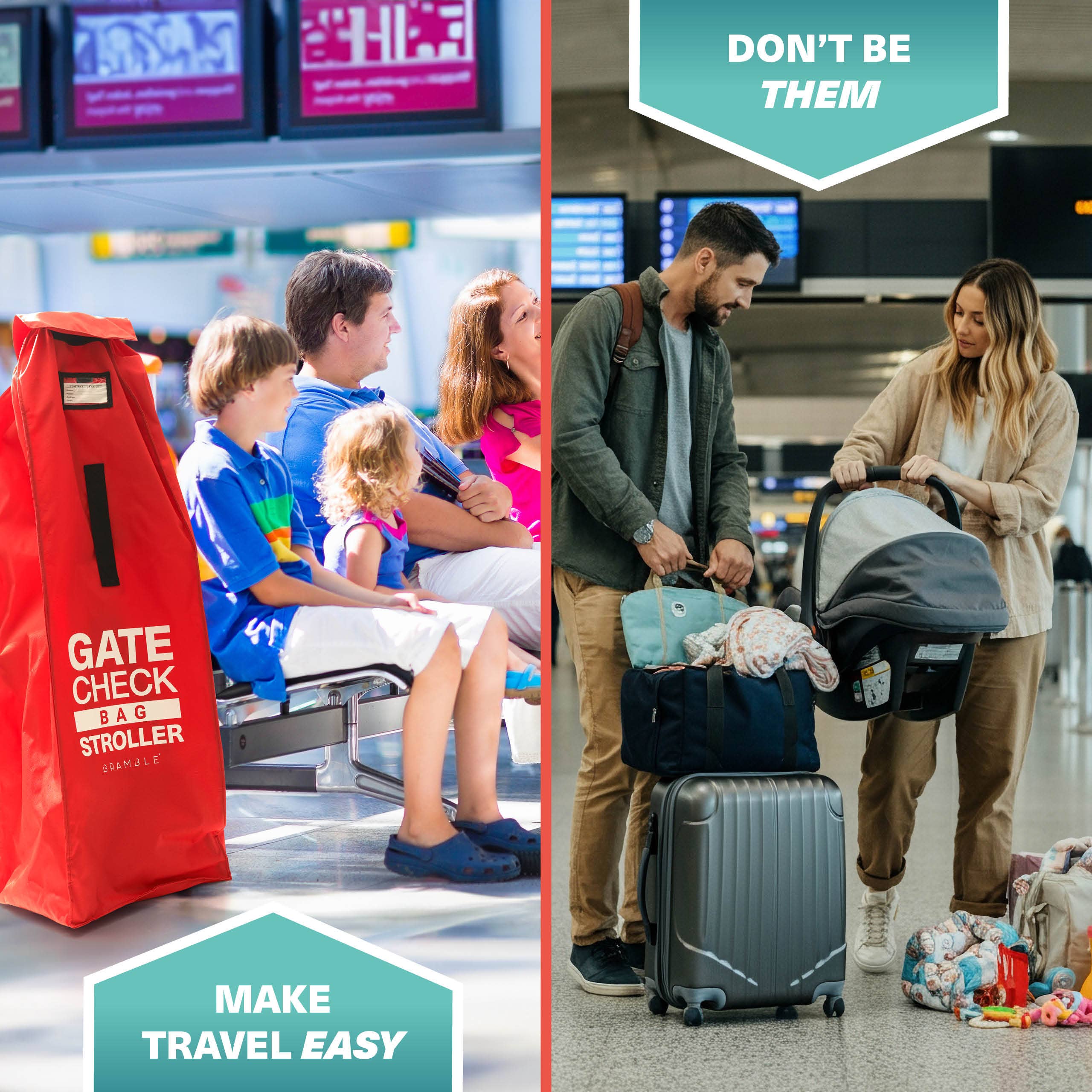 Bramble – wholesale Travel set – Pushchair/Pram Travel Bag for Airplane (Red, Small Size)6