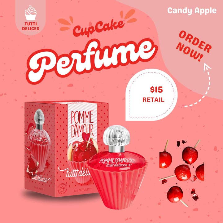 Tutti Délices - Distributed by Scents of Europe - Wholesale Perfume/Eau de Toilette - Candy Apple Cupcake Perfume 1.7 oz