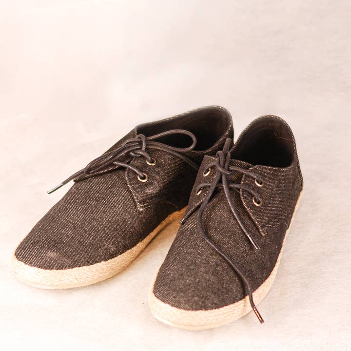 Denim Laced Espadrilles for wholesale by Ecomilli, Inc