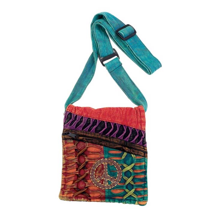 Benjamin International – wholesale Axelväska - Dam – Liten ribbad Center fred tecken väska