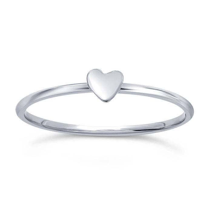 Bague Stack Coeur Argent pour la vente par Danae