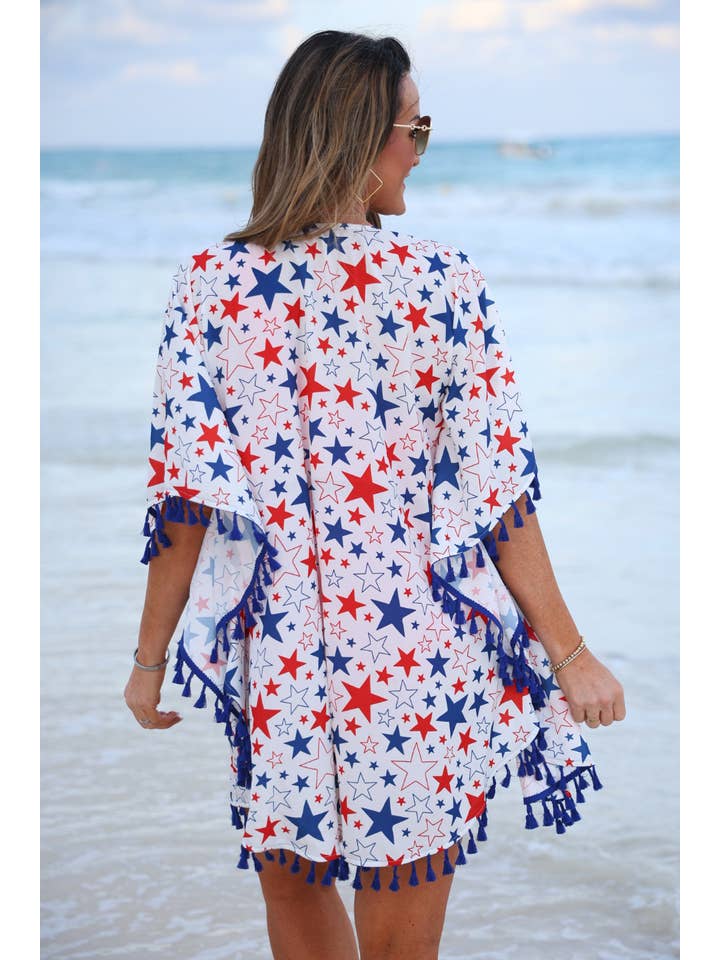 Blue Oh My Stars Coverup for wholesale on Faire