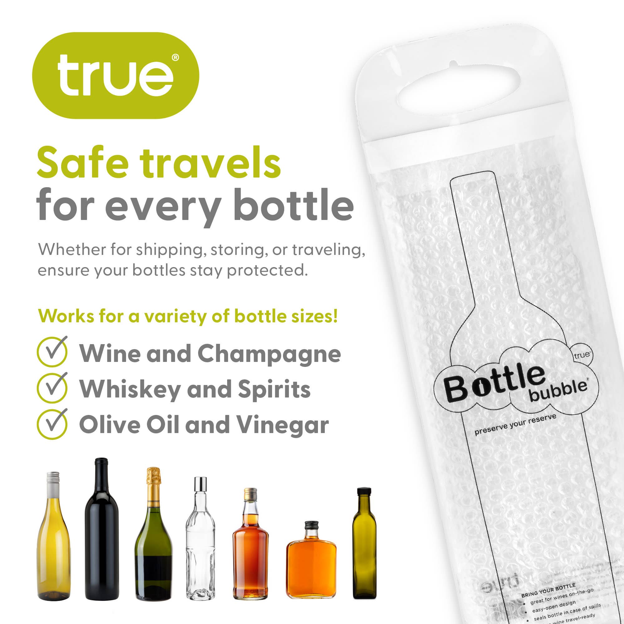 TRUE - Wholesale Wine Tote - Bottle Bubble Wine Bottle Protector Tote ASSORTED SIZES3