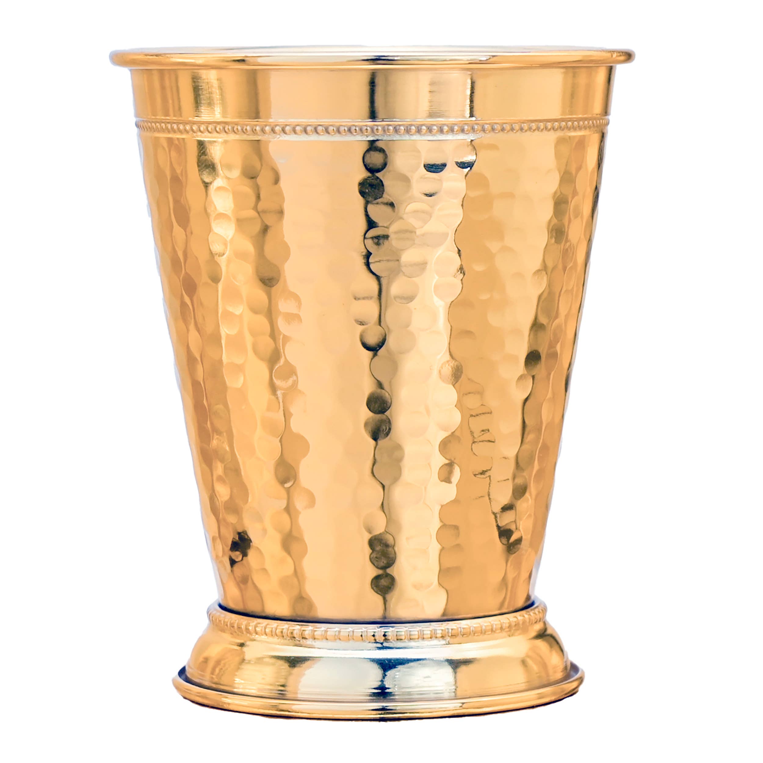 Prince of Scots - Wholesale Cocktail/Liquor Glass - 24K Gold Plate Hammered Mint Julep Cup - Limited Edition -1