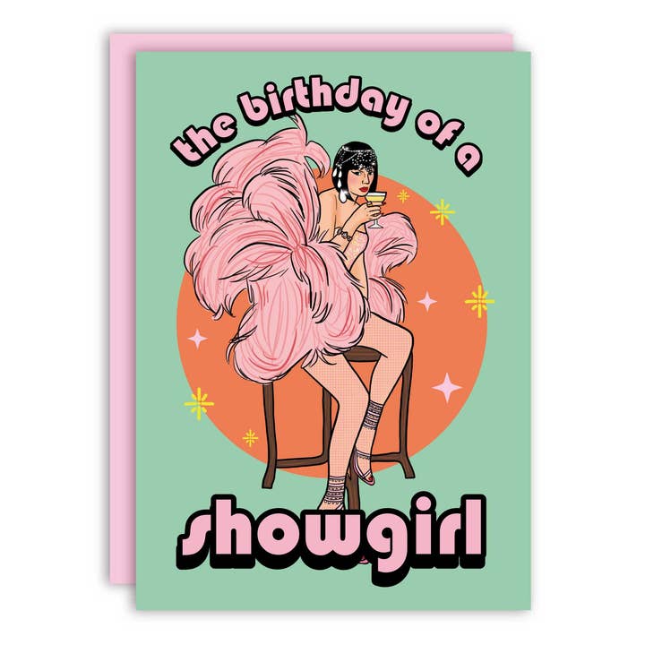 Studio Soph (We Pay Your Import Fees - We Ship DDP) - Wholesale Birthday Card - The Birthday Of A Showgirl Greeting Card