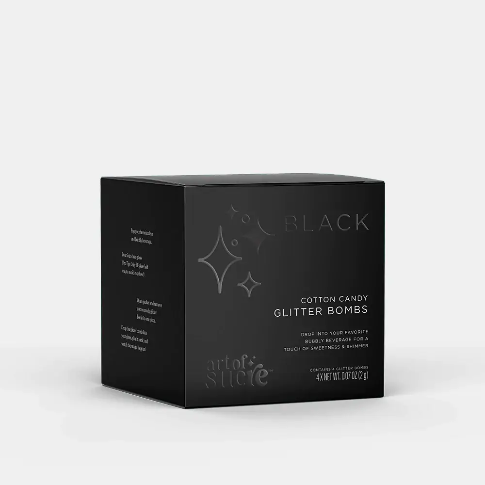 Art of Sucre - Wholesale Cotton Candy - Black Cotton Candy Drink Glitter Bombs2