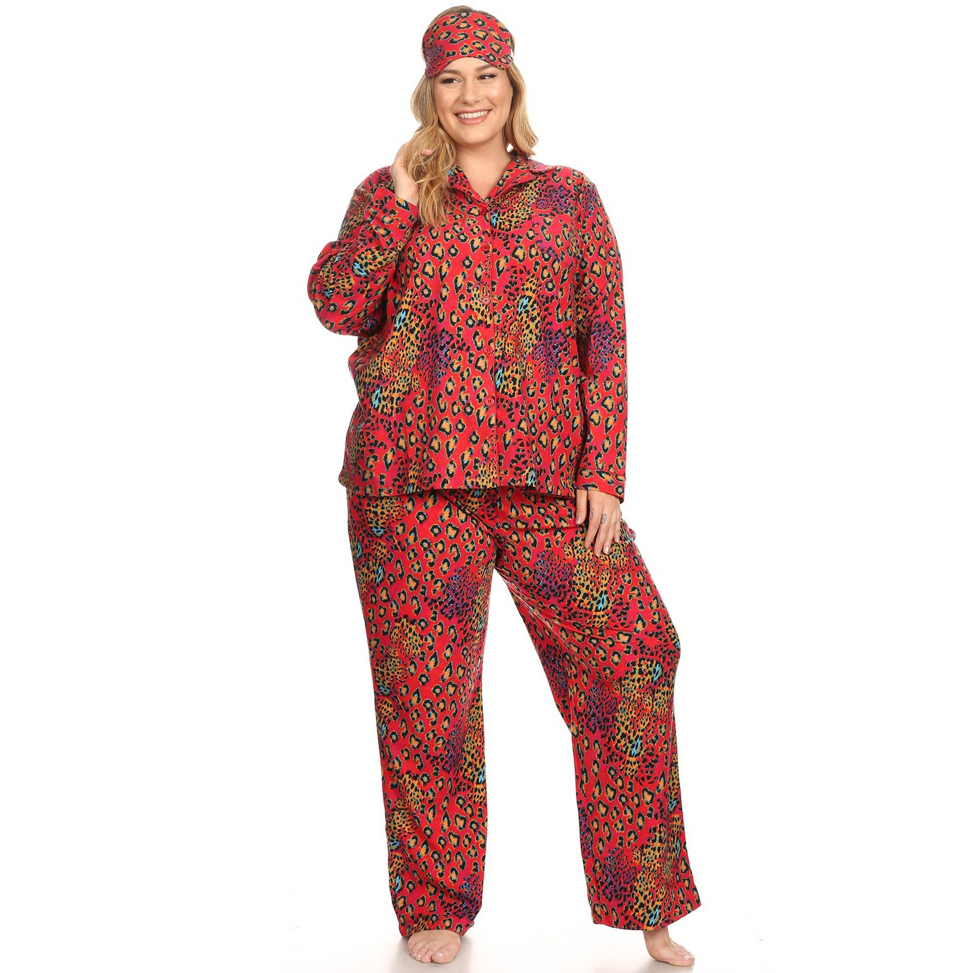 WHITE MARK - Wholesale Pyjamaset - Dames - Drie-delig Pyjama Set - Plus Size4