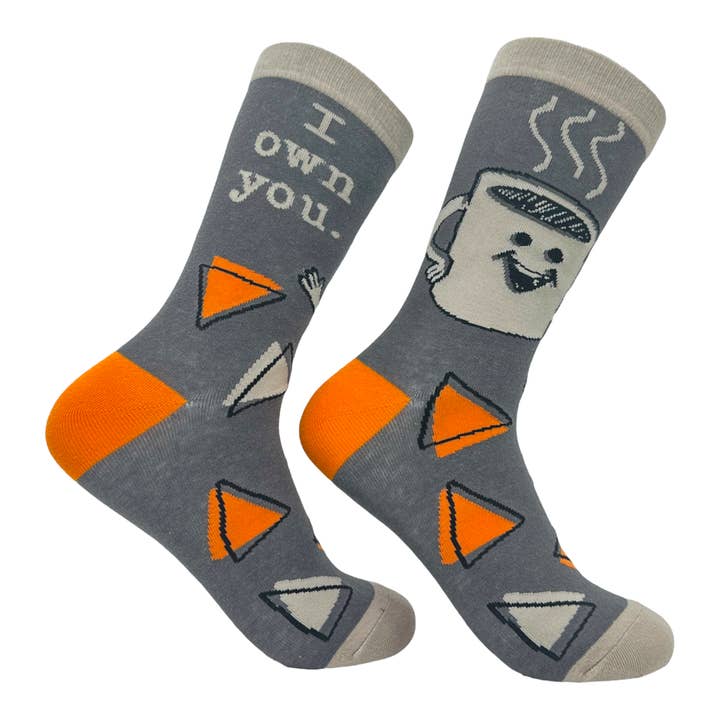 Chaussettes Femme "Je te possède" Café Drôle Accro à la Caféine Western pour la vente par Crazy Dog T-Shirts