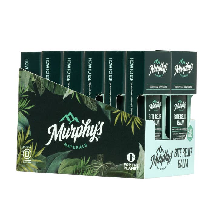 Murphy's Naturals - Wholesale Healing Salve/Balm/Cream - Bite Relief Soothing Balm Stick (0.5oz) - Display of 12