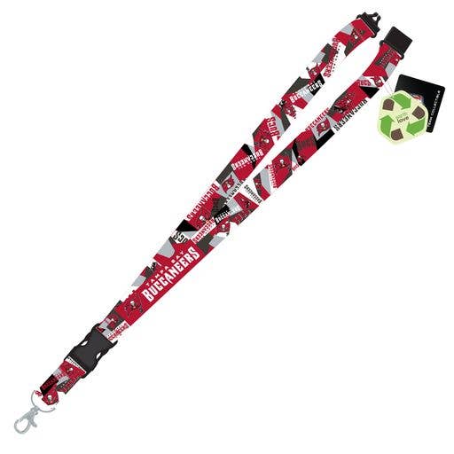 NFL Tampa Bay Buccaneers Sustainable Shattered Lanyard for wholesale by Mojo Licensing