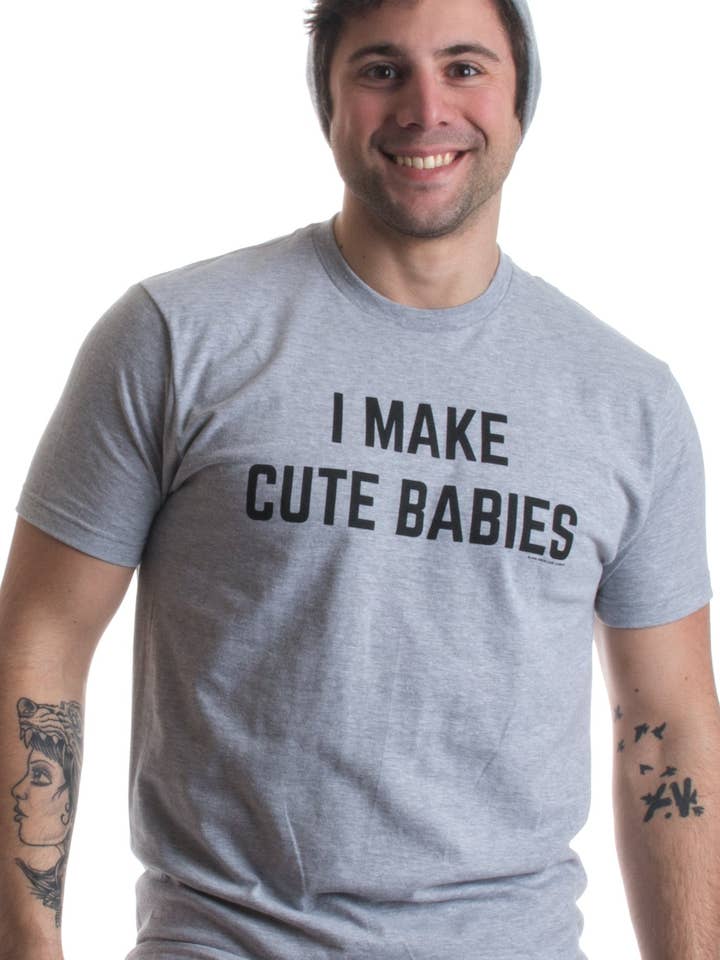 Lustiges neues Papa "Ich mache süße Babys" Vatertags-T-Shirt für den Großhandel von Ann Arbor Tees