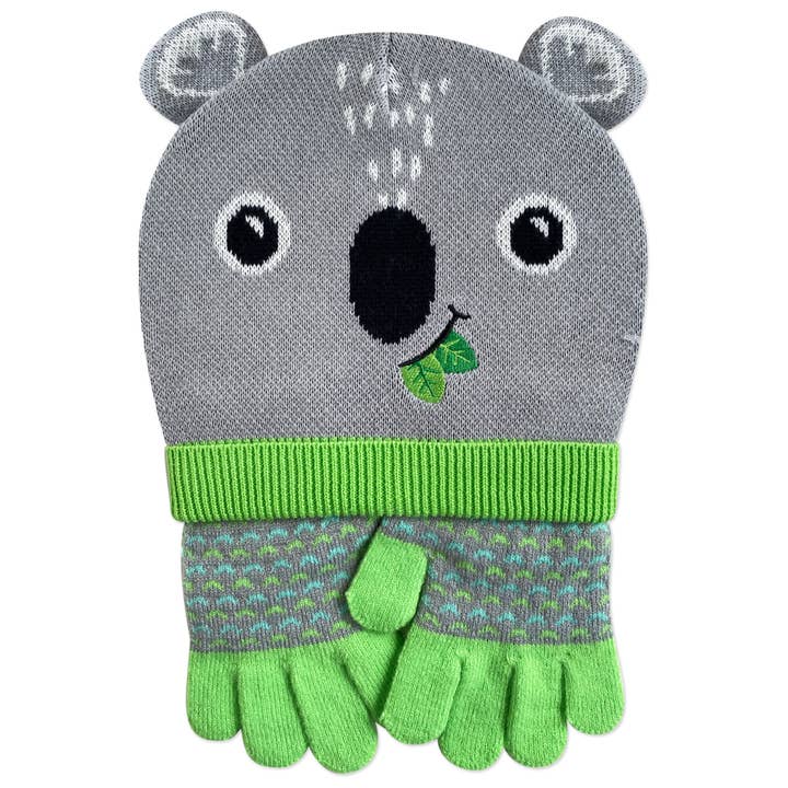 ZOOCCHINI - Wholesale Winter Accessory Set - Kids - Toddler/Kids Winter Hat/Gloves Set - Koala