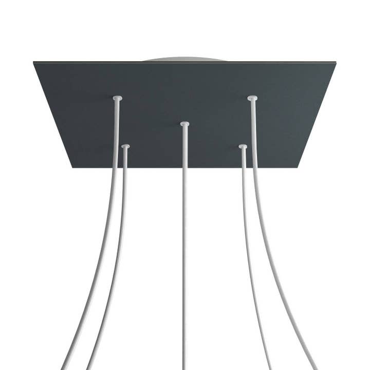 XXL roset Rose-One firkantet, 400 mm med 5 huller og 4 sidehuller for engroshandel hos LIGHTINUP S.R.L.