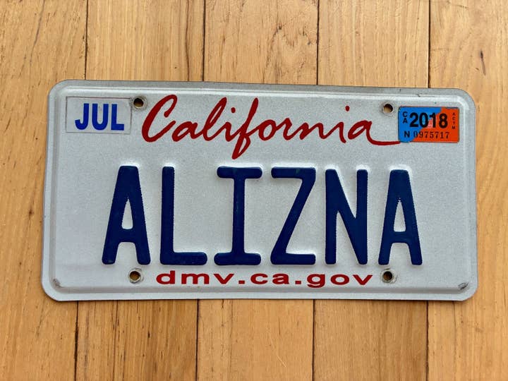 2018 Placa Personalizada da Califórnia - ALIZNA por atacado de RusticPlates