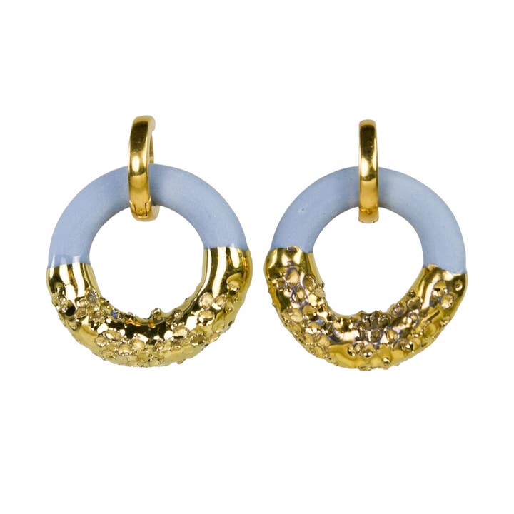 "Isolde" Argolas Com Maxi Charme por atacado de FreakyFoxx porcelain