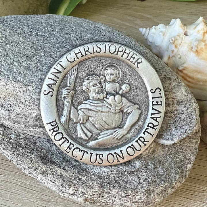 Saint Christopher Visor Clip for wholesale by Abbey + CA Gift
