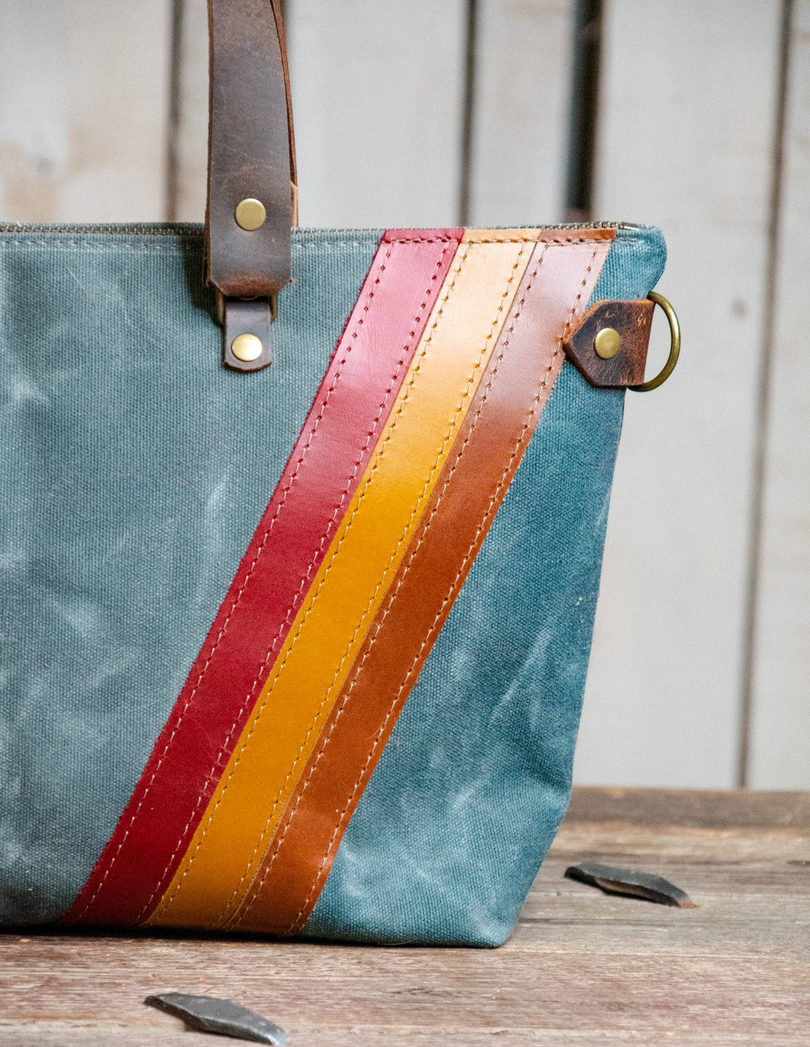 In Blue Handmade - Wholesale Tote Bag - Women's - Waxed Canvas 70's Small Bowler Bag | Lined1