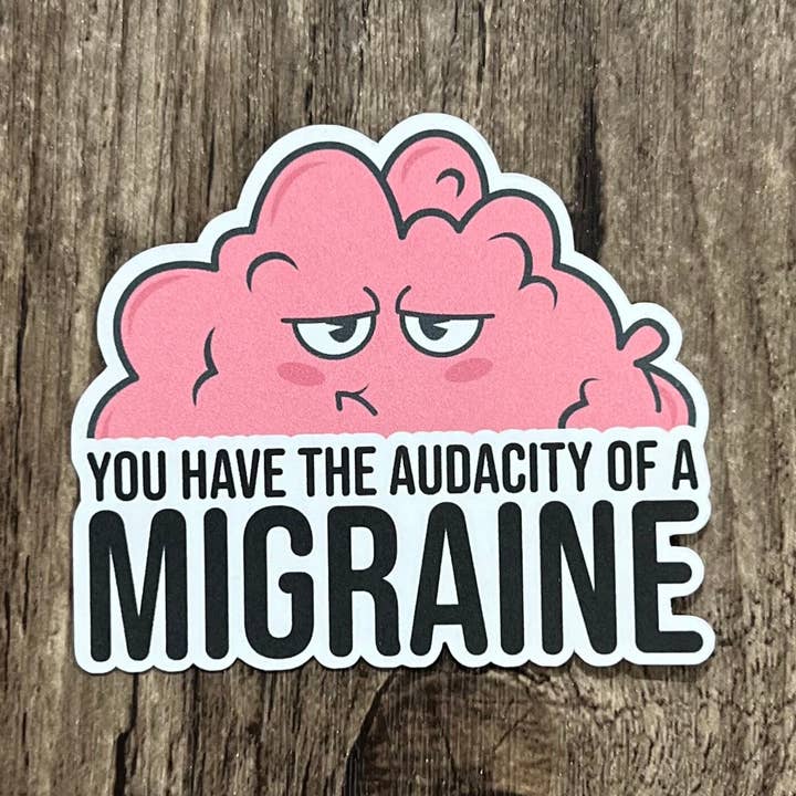 Migraine & Funny Die Cut Laptop Stickers, Waterproof for wholesale by S&Y Brand Paper co.