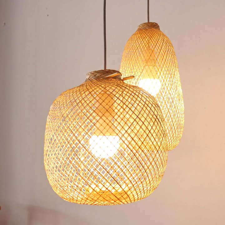 Bamboo Pendant Light Shade for wholesale by Thaihomeshop