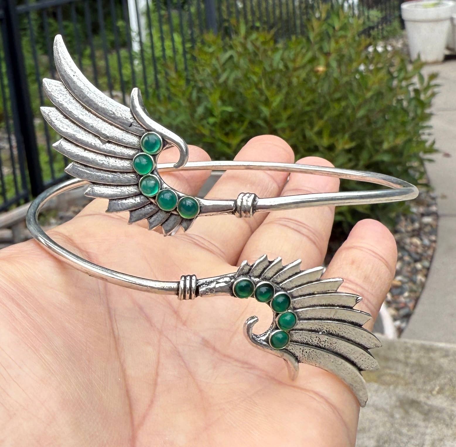 Lungta Imports - Wholesale Cuff Bracelet - Arm Cuff Bracelet Armlet Armband With Stones Angel Wings4