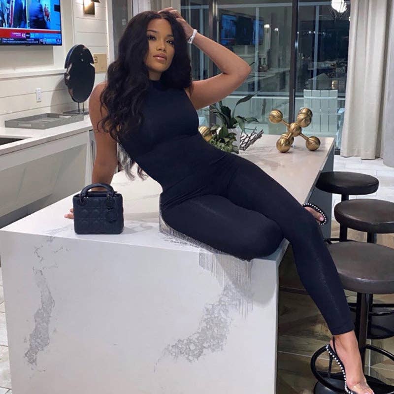 MB Fashion Wholesale - Wholesale Jumpsuit - Women's - MB FASHION  Sleeveless High Neck Full-Length Jumpsuit 73672