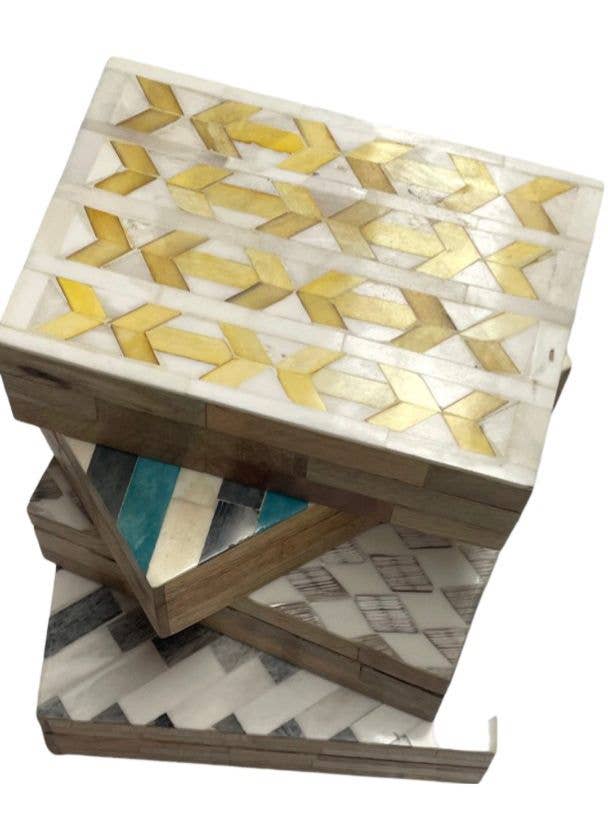 Status Collections - Wholesale Decorative box - 6 Assorted Bone Boxes ($10 Each)0