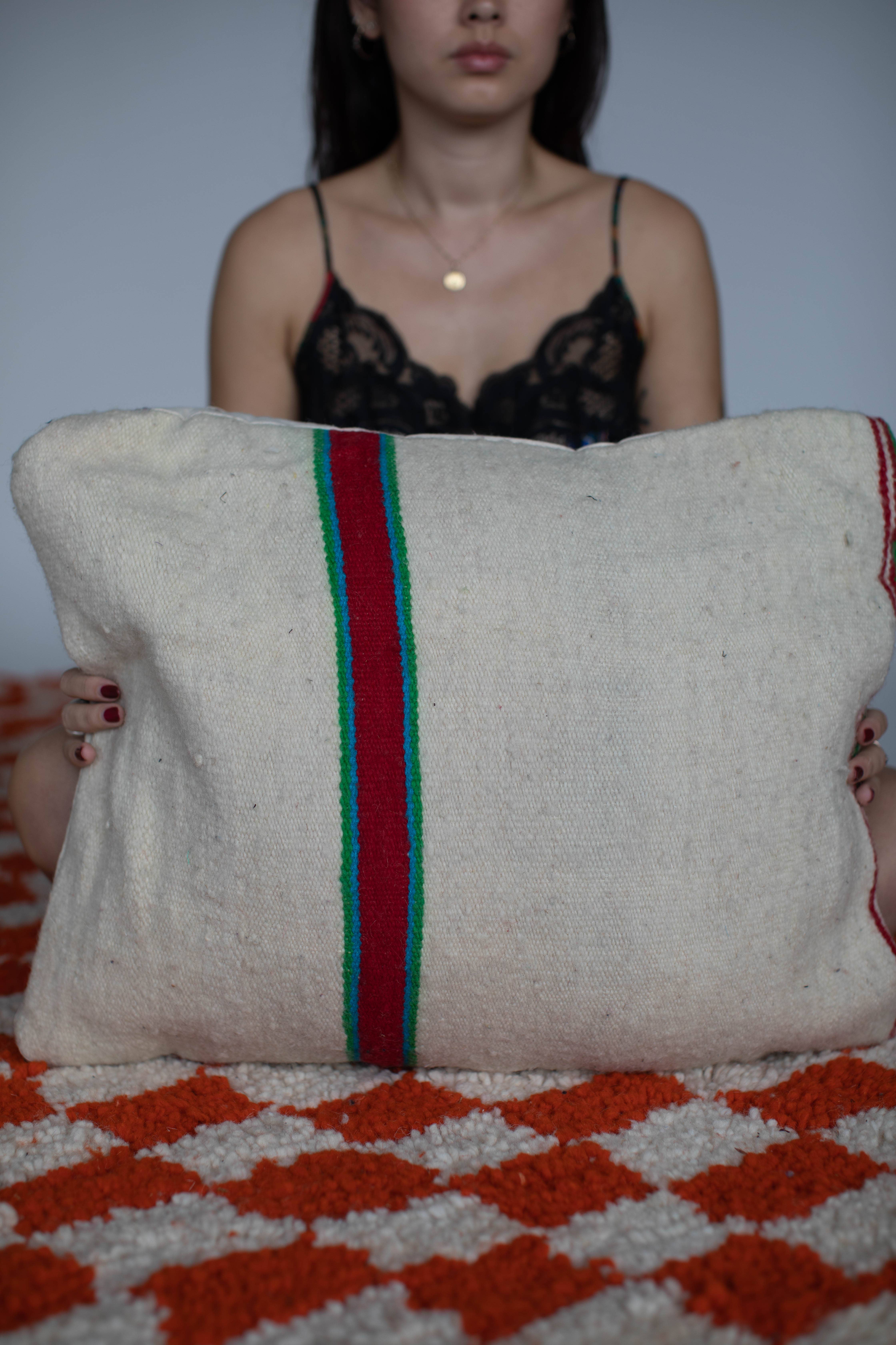 Voyage - Vente Housse de coussin - Housses de coussins marocains rayés4