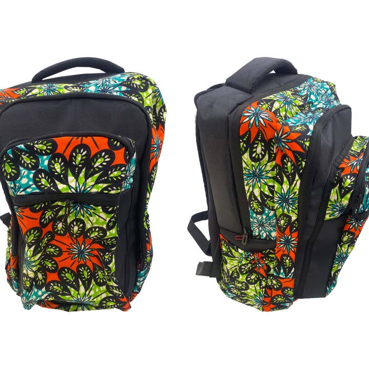 Satsuma Wholesale – wholesale Ryggsäck - Dam – Ryggsäck med afrikanskt tryck | Laptopväska