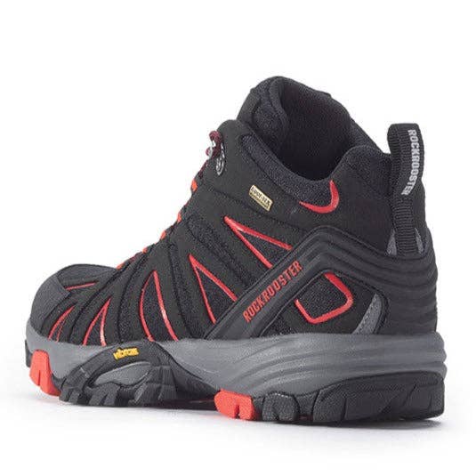 Schwarz ROCKROOSTER Bedrock schwarze 15 cm wasserdichte Wanderschuhe mit VIBRAM® Sohle OT21061 für den Großhandel auf Faire2