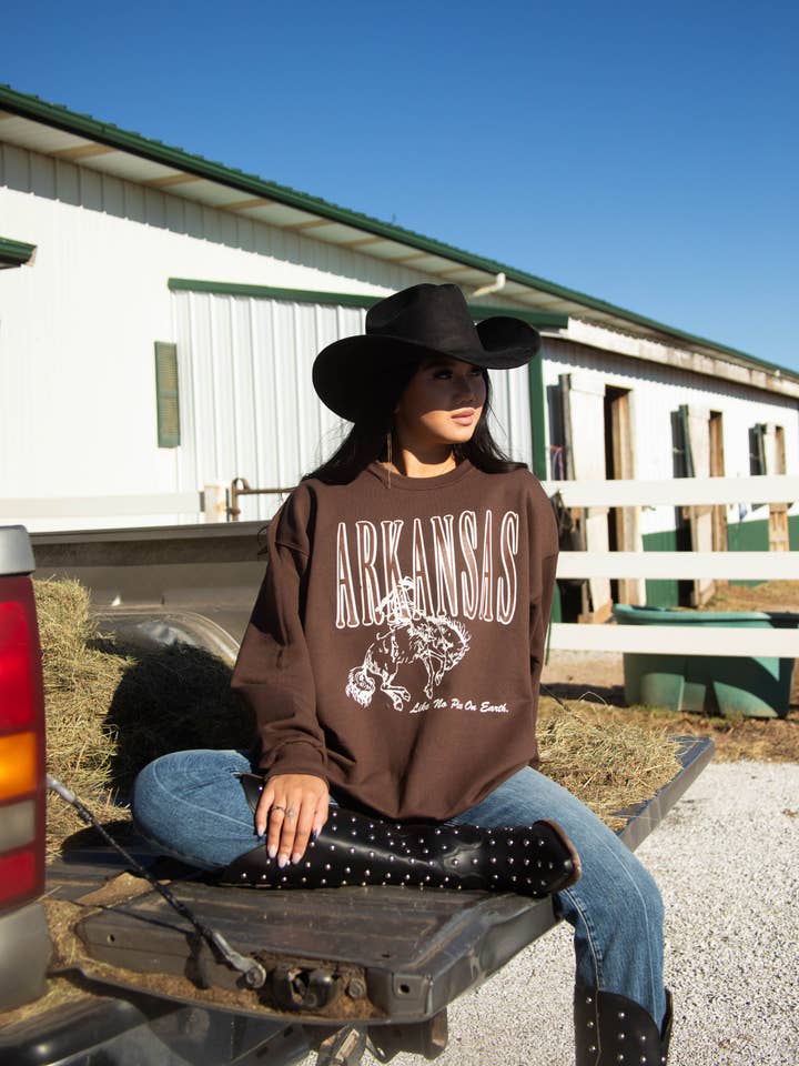 ARKANSAS - SOM INGEN ANDRE STEDER PÅ JORDEN SWEATSHIRT for engroshandel hos CHARLIE SOUTHERN