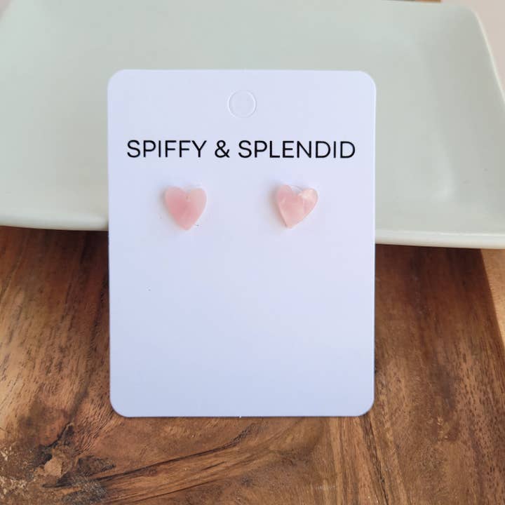 Spiffy & Splendid - Wholesale Stud/Post Earrings - Hand Drawn Heart Studs - Pink // Jewelry, Earrings, Valentine's14