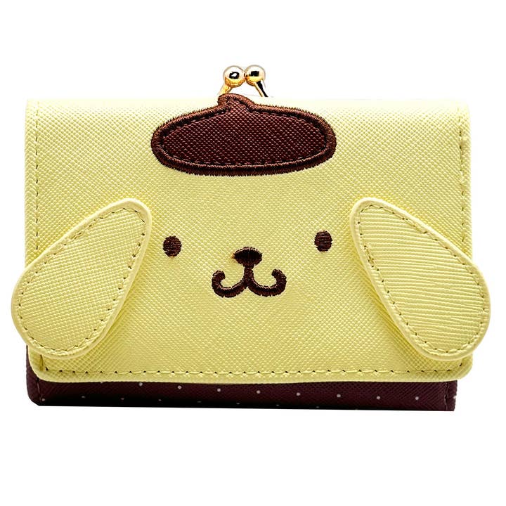 LASR - Wholesale Wallet - Women's - Sanrio Pompompurin Face Flap Wallet