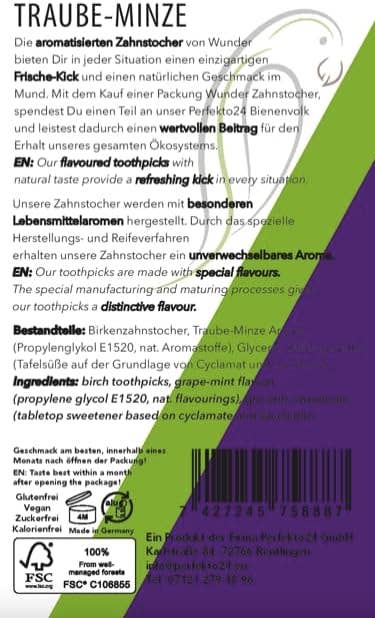 Wunder Zahnstocher - Wholesale Toothpick - TASTY PACK - TOOTHPICK WITH FLAVOR5