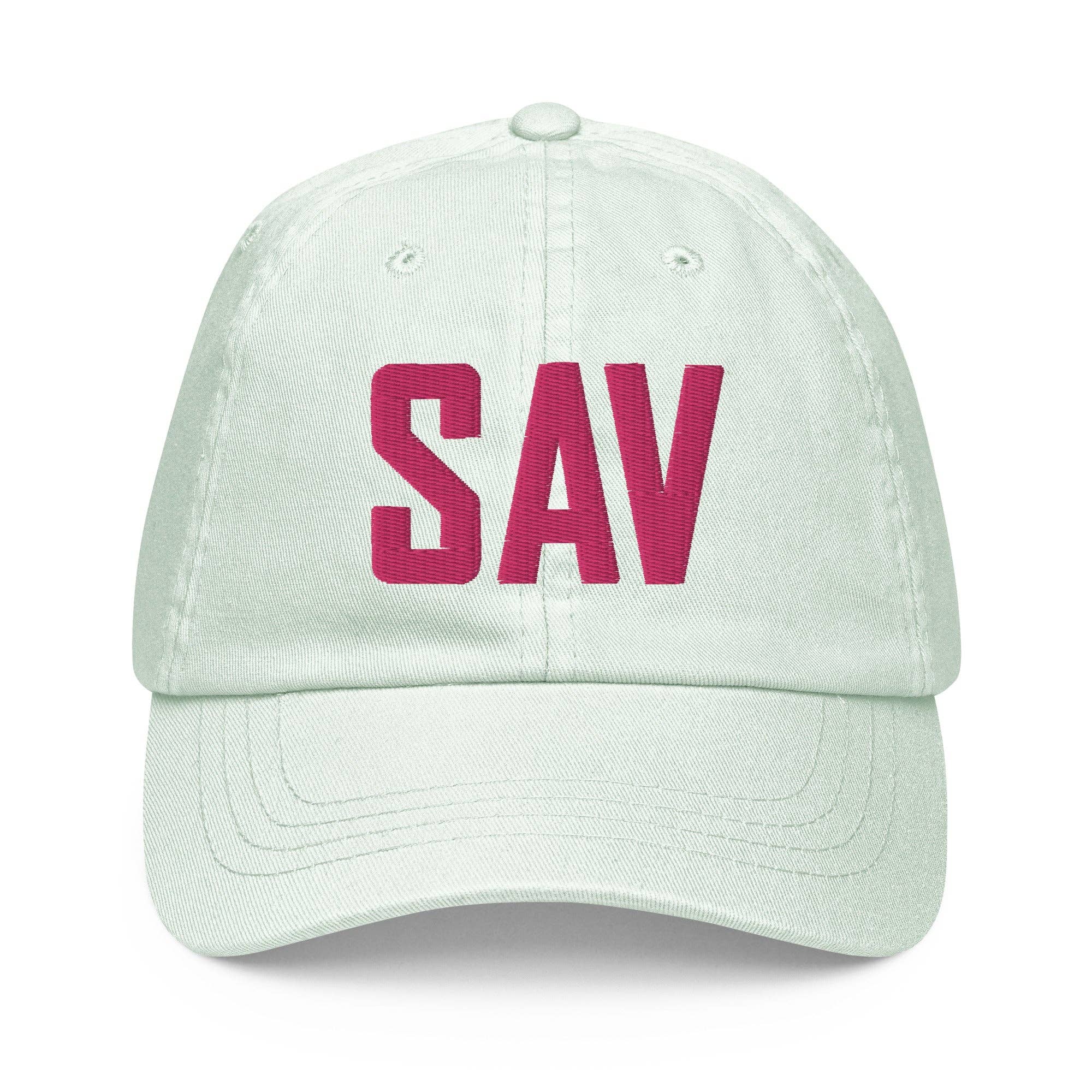 CRE PYT - Wholesale Baseball Cap - Unisex - SAV Airport Code Pastel Savannah Georgia Embroidered Dad Hat3