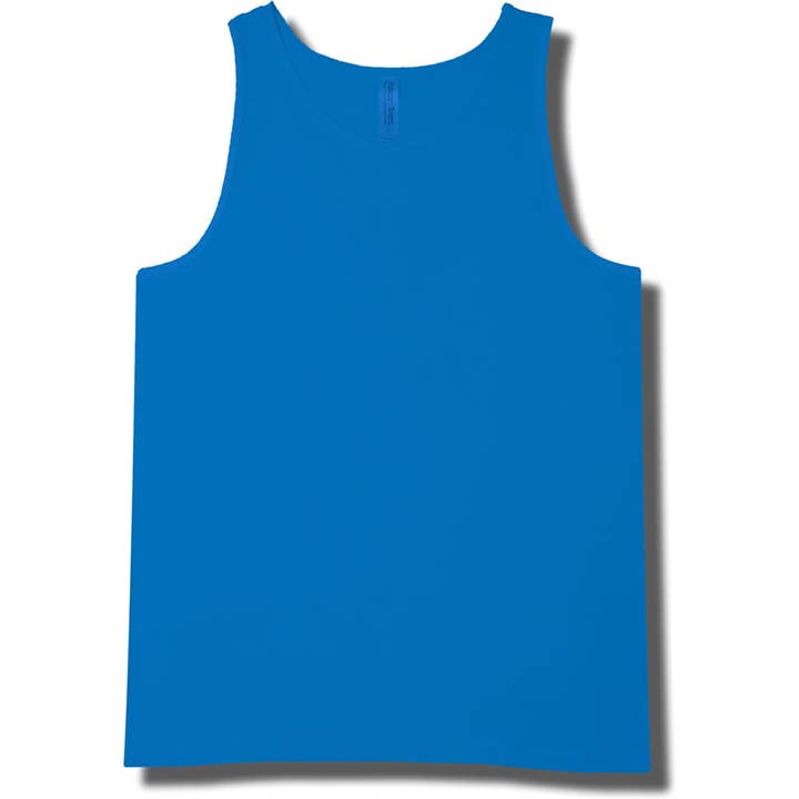 Débardeur Ringspun Bleu Néon Adulte pour la vente par Neon Tees
