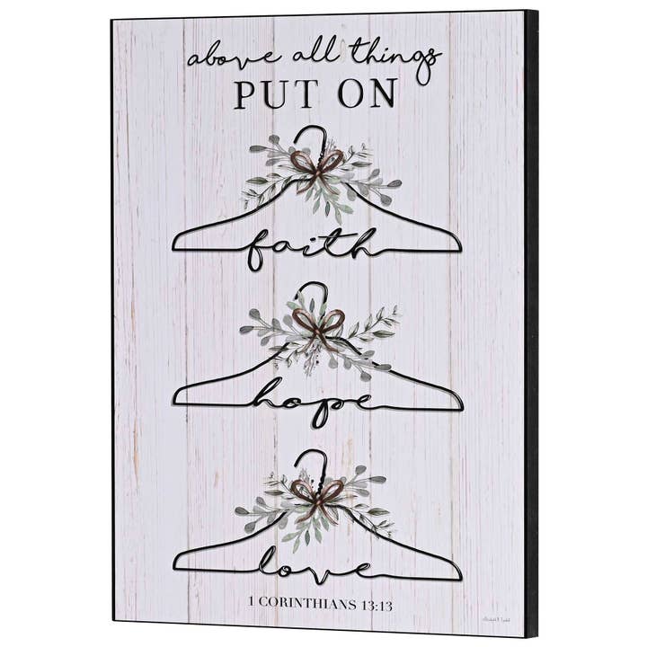 Wall Plaque Faith Hope Love for wholesale by Dicksons
