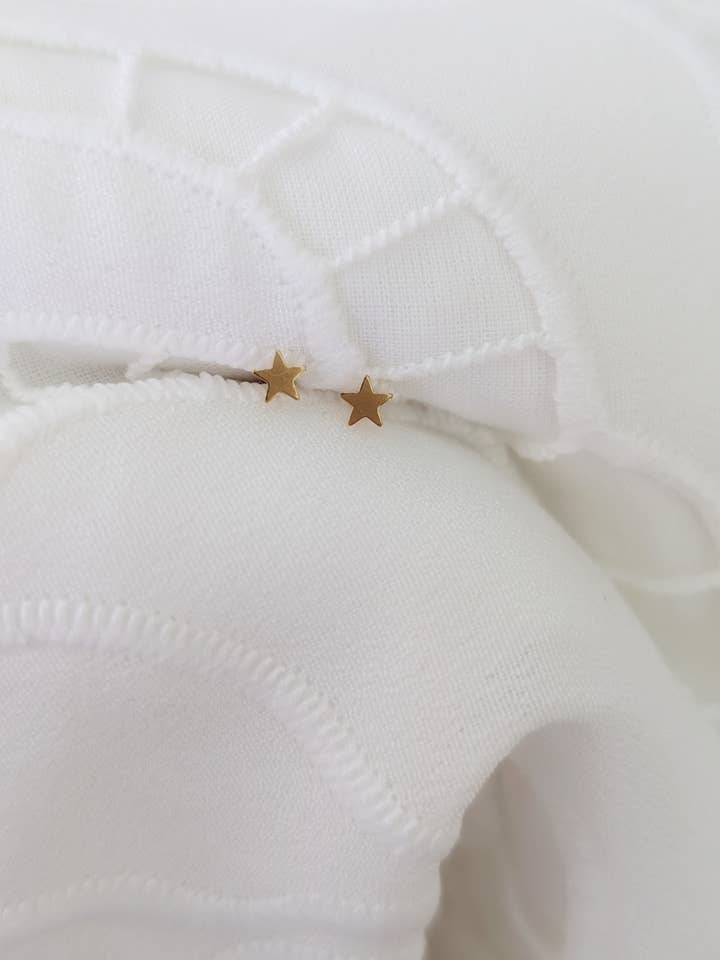 Tiny Star Studs for wholesale by From The Sea & Me