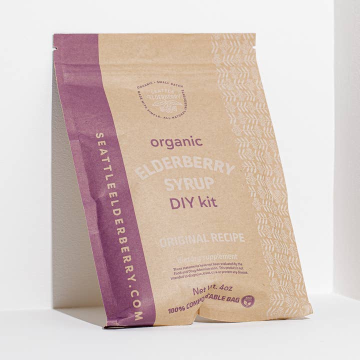 Kit de sirop de sureau biologique DIY original pour la vente par Seattle Elderberry