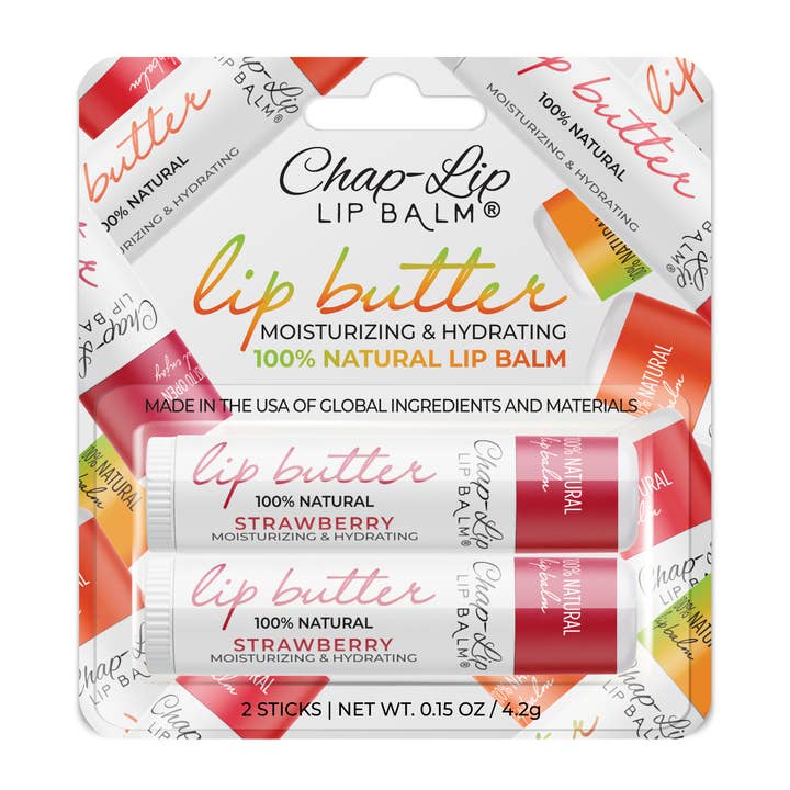 Chap-Lip – wholesale Lip Balm – Chap-Lip Lip Butter 100% Natural Lip Balm Twin Blister Pack3